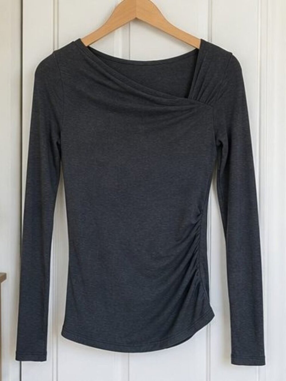 Navy Puff Sleeve Top